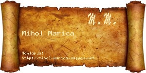 Mihol Marica névjegykártya